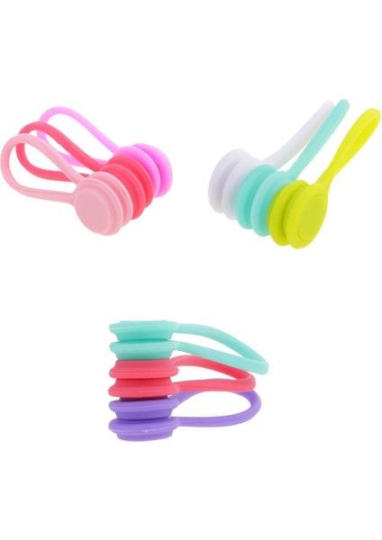 9 Paket Kablo Yönetimi, Kulaklıklar Tel Sarı Sargı, Yumuşak Silikon (Yurt Dışından)