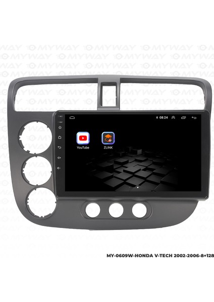 Honda V-Tech 2 Android Multimedya 4gb Ram Carplay Navigasyon Ekran - Myway