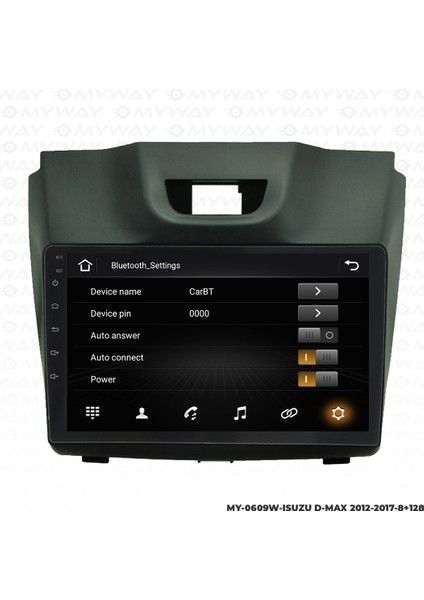 Isuzu D-Max Android Multimedya 4gb Ram Carplay Navigasyon Ekran - Myway
