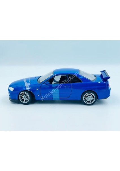 1/24 Nissan Skyline Gtr R34 Model Araba Mavi fırsatları