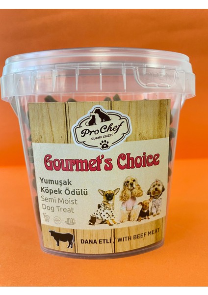 200 gr Dana Etli Gourmet's Choice Köpeklerin Eğitimi Için Yarı Yumuşak Köpek Ödül Maması