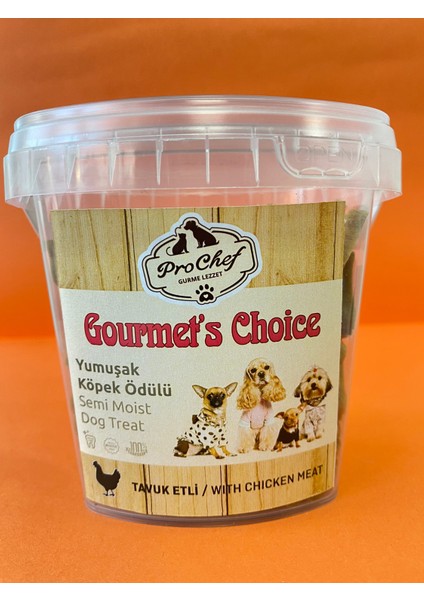 200 gr Tavuk Etli Gourmet's Choice Köpeklerin Eğitimi Için Yarı Yumuşak Köpek Ödül Maması