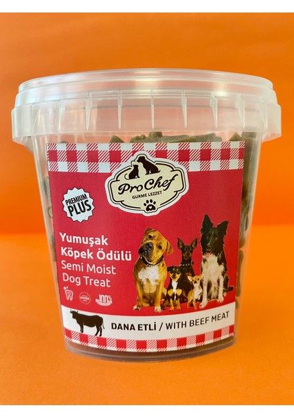 200 gr Dana Etli Premium Plus Köpeklerin Eğitimi Için Yarı Yumuşak Köpek Ödül Maması