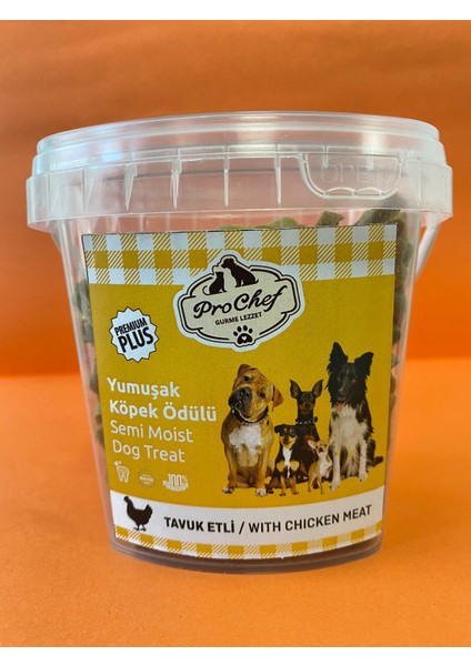 200 gr Tavuk Etli Premium Plus Köpeklerin Eğitimi Için Yarı Yumuşak Köpek Ödül Maması