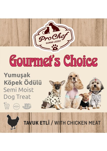 400 gr Tavuk Etli Gourmet's Choice Köpeklerin Eğitimi Için Yarı Yumuşak Köpek Ödül Maması 400GR-TAVUK-GOURMETS-CHOICE-YUMUŞAK