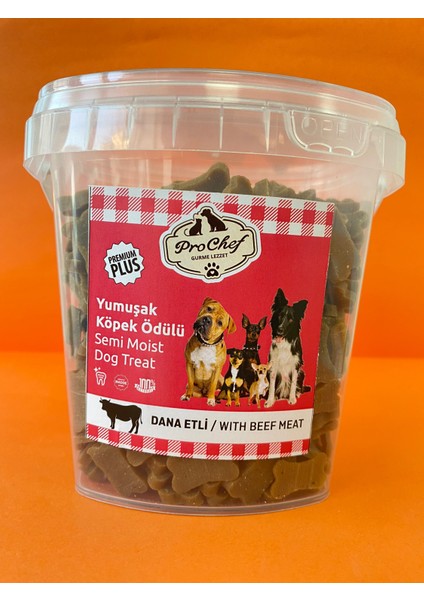 400 gr Dana Etli Premium Plus Köpeklerin Eğitimi Için Yarı Yumuşak Köpek Ödül Maması 400GR-DANA-PREMIUM-PLUS-YUMUŞAK