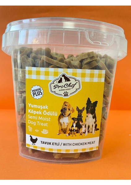 400 gr Tavuk Etli Premium Plus Köpeklerin Eğitimi Için Yarı Yumuşak Köpek Ödül Maması 400GR-TAVUK-PREMIUM-PLUS-YUMUŞAK