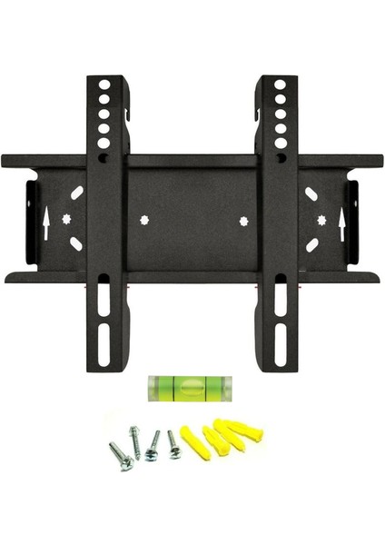 Ata Elektronik Sabit Tv Askı Aparatı - Onvo 32'' Inç 82 Ekran Uyumlu Çift Kollu Televizyon Tv Hareketli Duvar Askı Aparatı LCD LED Uyumlu  Dübel+ Vida + Su Terazisi