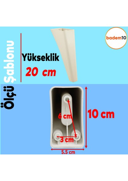 Linden Lüks Mobilya Kanepe Sehpa Tv Ünitesi Koltuk Ayağı 20 Cm Krem Baza Ayakları fırsatları