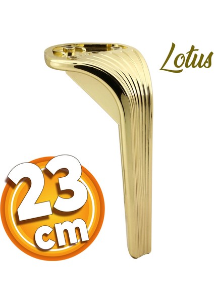 Lotus Lüks Mobilya Kanepe Sehpa Tv Ünitesi Koltuk Ayağı 23 Cm Gold Altın Baza Ayakları