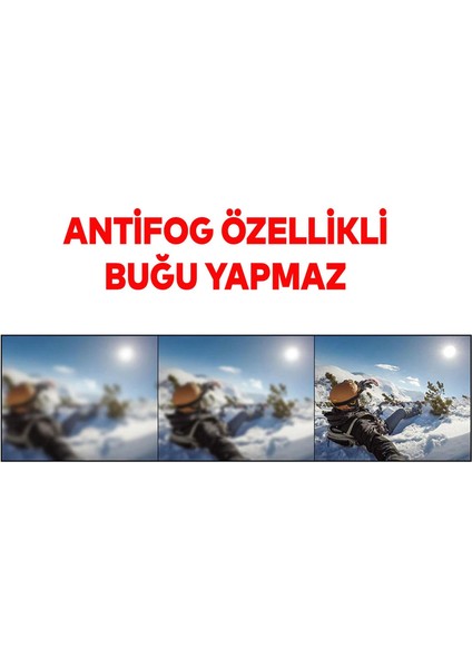 Kayak Gözlüğü Antifog Ventilli Güneş Kar Gümüş Snowboard Glasses Ekonomik Seri Gözlük