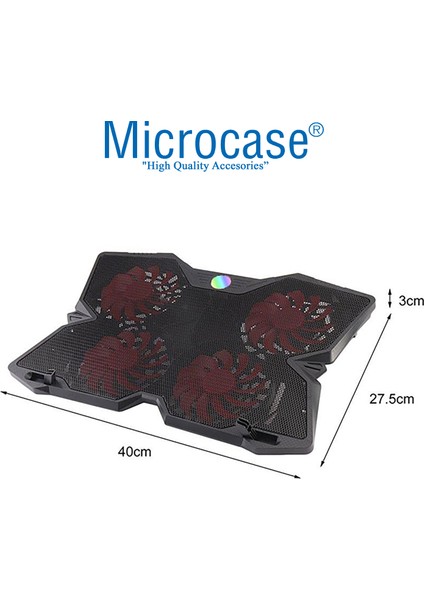 Hız Ayarlı Notebook Laptop Soğutucu Stand 4 Ledli Fan - AL3508