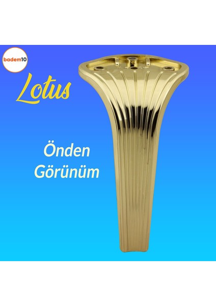 Lotus Lüks Mobilya Kanepe Sehpa Tv Ünitesi Koltuk Ayağı 16 Cm Gold Altın Baza Ayakları indirimleri