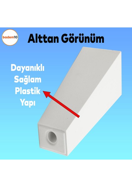 Linden Lüks Mobilya Kanepe Sehpa Tv Ünitesi Koltuk Ayağı 12 Cm Beyaz Köşeli Baza Ayakları modelleri