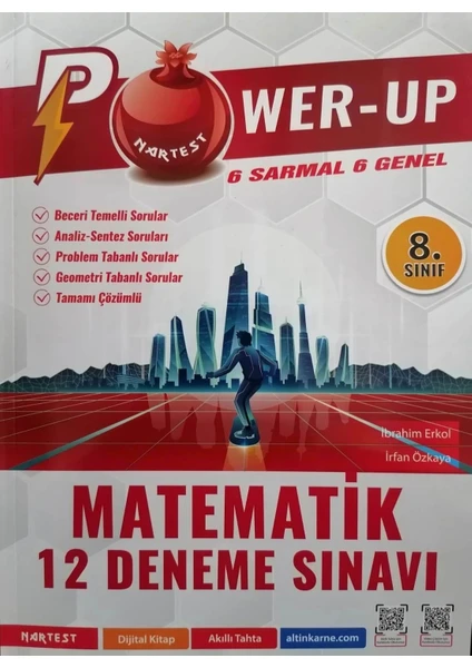 Nartest Yayınevi 8. Sınıf LGS Matematik Power Up 12 Li Deneme