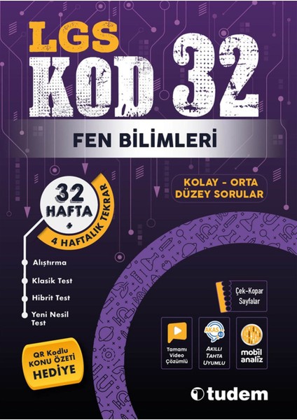 Tudem Yayınları 8. Sınıf LGS Fen Bilimleri Kod 32 - Tudem Yayınları Kod 32 Hafta