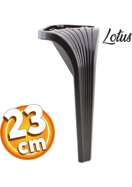 Lotus Lüks Mobilya Kanepe Sehpa Tv Ünitesi Koltuk Ayağı 23 Cm Siyah Baza Ayakları