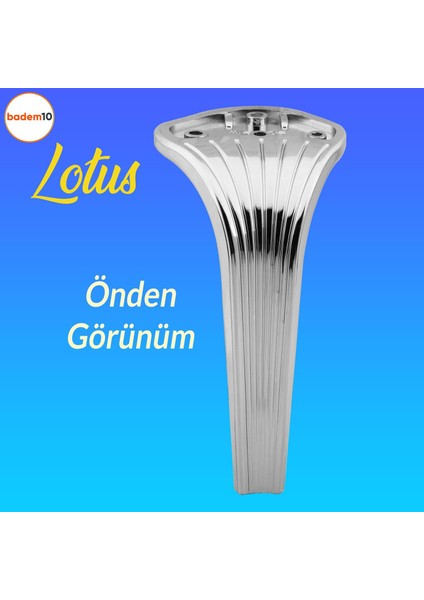 Lotus Lüks Mobilya Kanepe Sehpa Tv Ünitesi Koltuk Ayağı 19 Cm Parlak Krom Baza Ayakları indirimleri