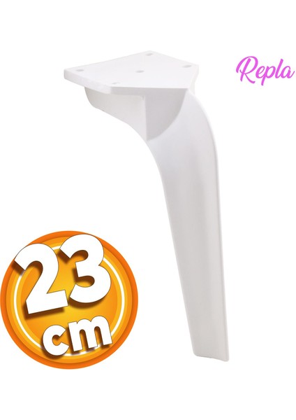 Repla Lüks Mobilya Kanepe Sehpa Tv Ünitesi Koltuk Ayağı 23 Cm Beyaz Baza Ayakları