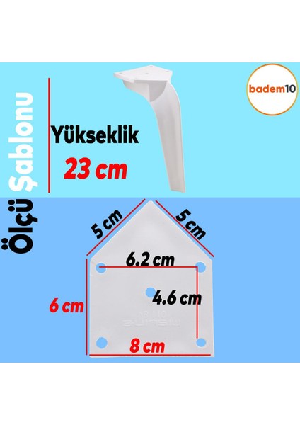 Repla Lüks Mobilya Kanepe Sehpa Tv Ünitesi Koltuk Ayağı 23 Cm Beyaz Baza Ayakları fırsatları