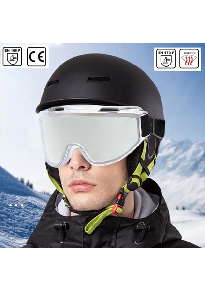 Kayak Gözlüğü Antifog Güneş Kar Şeffaf Snowboard Glasses Ekonomik Seri Gözlük