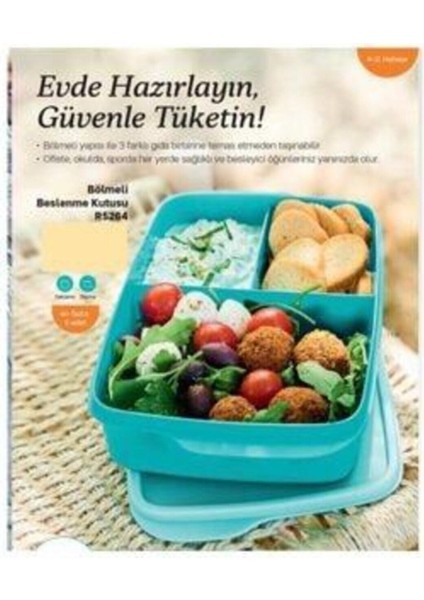 Bölmeli Beslenme Kabı 1lt Tupperware Bölmeli Beslenme Kabı