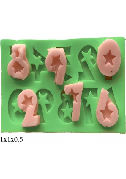 Harf ve Rakam Figürleri Silikon Şeker Hamuru Dekor, Sabun, Saksı ve Mum Kalıbı