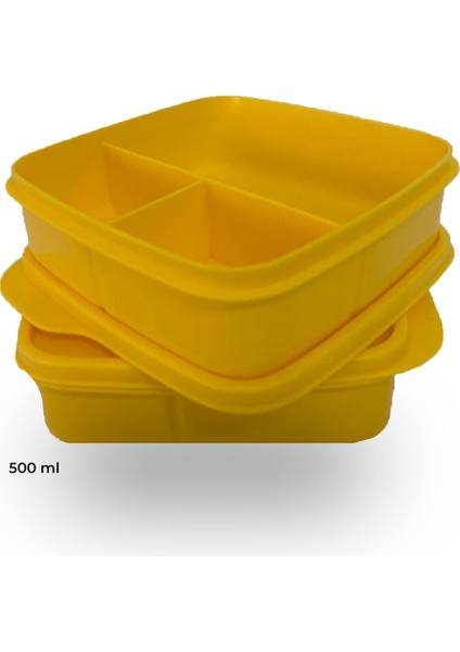 Bölmeli Beslenme Kutusu 2'Li Set 500 Ml