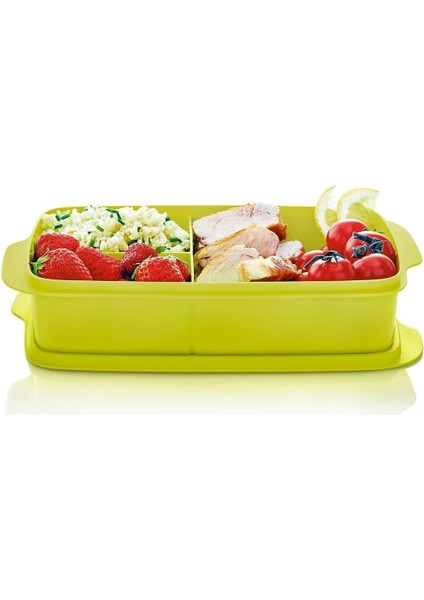 Eco+ Bölmeli Beslenme Kutusu 1l Yeşil
