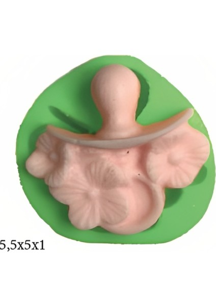 Bebek Modeli Silikon Şeker Hamuru Dekor, Sabun, Saksı ve Mum Kalıbı