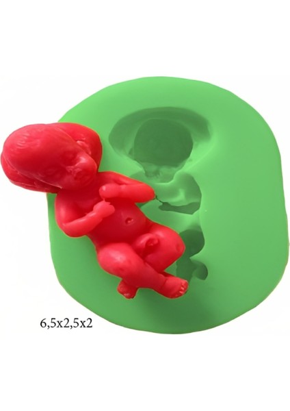 Bebek Modeli Silikon Şeker Hamuru Dekor, Sabun, Saksı ve Mum Kalıbı