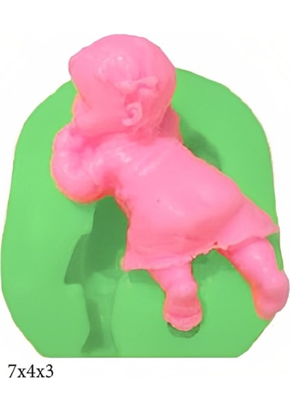 Bebek Modeli Silikon Şeker Hamuru Dekor, Sabun, Saksı ve Mum Kalıbı