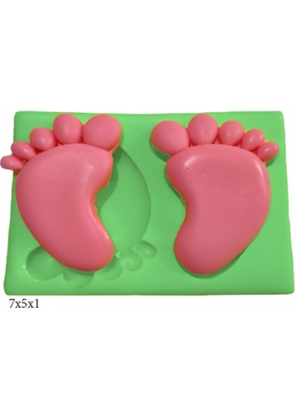 Bebek Modeli Silikon Şeker Hamuru Dekor, Sabun, Saksı ve Mum Kalıbı