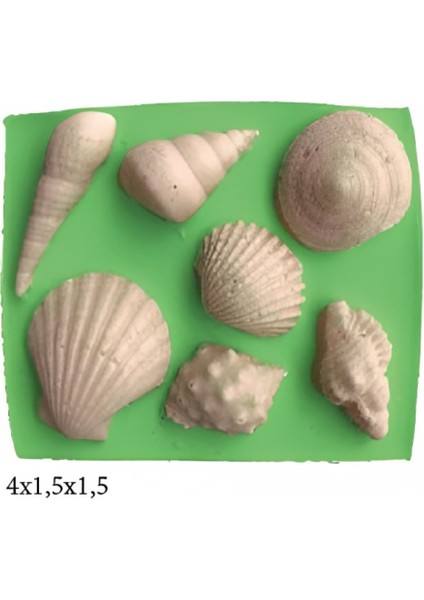 Deniz Figürleri Silikon Şeker Hamuru Dekor, Sabun, Saksı ve Mum Kalıbı