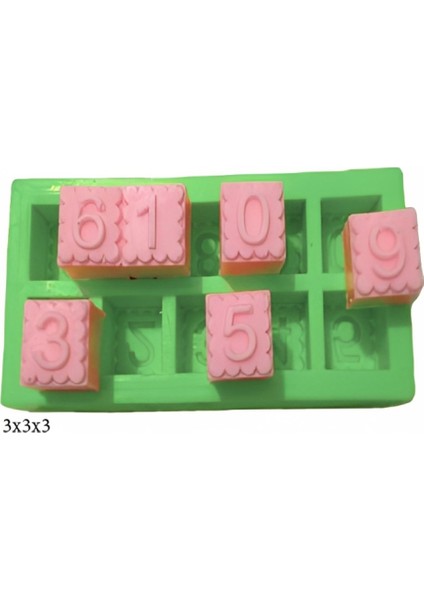 Harf ve Rakam Figürleri Silikon Şeker Hamuru Dekor, Sabun, Saksı ve Mum Kalıbı