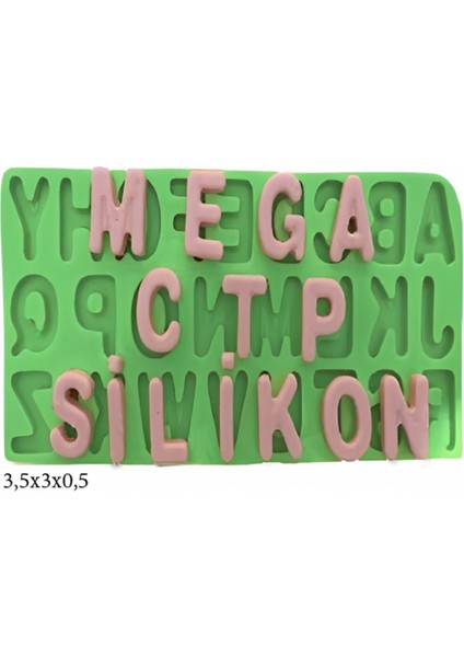 Harf ve Rakam Figürleri Silikon Şeker Hamuru Dekor, Sabun, Saksı ve Mum Kalıbı