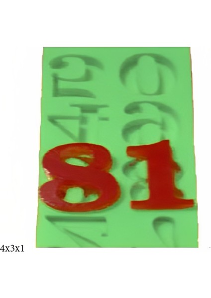 Harf ve Rakam Figürleri Silikon Şeker Hamuru Dekor, Sabun, Saksı ve Mum Kalıbı