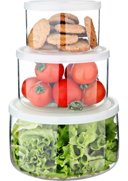 Cam 3’Lü Saklama Seti