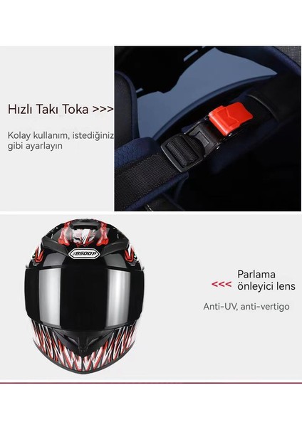 Venom Motosiklet Kaskı Yarış Tam Yüz Kaskı (Yurt Dışından)