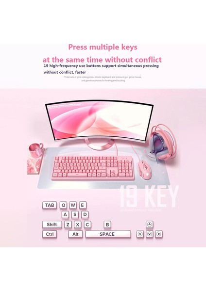 Masaüstü Pc Için LED Arkadan Aydınlatmalı Mekanik Oyun Klavyesi - Kırmızı (Yurt Dışından) fiyatları