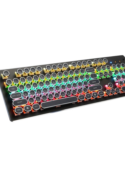 Retro Punk Eksen Mekanik 104 Tuş Oyun Klavyesi(Yurt Dışından)