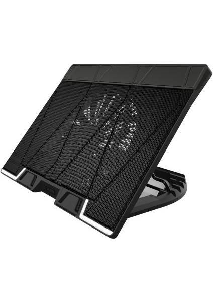 Zm-Ns3000 17" 200mm Fanlı 6 Kademe Yuksekli̇k Ayarlı Tyep-C Data Baglantılı Notebook Stand Ve Sogutucu