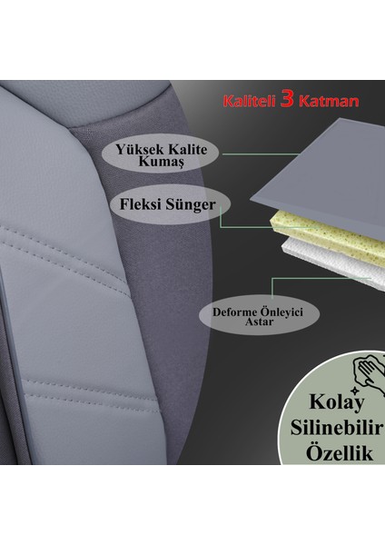 Fiat Egea Mevo G Serisi Oto Koltuk Kılıfı Tam Set