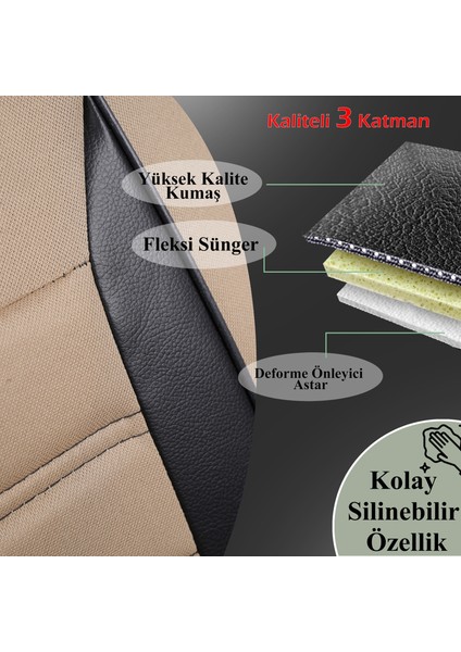 Fiat Bravo Smart B Serisi Oto Koltuk Kılıfı Tam Set