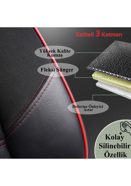 Audi A7 Star Serisi Oto Koltuk Kılıfı Tam Set