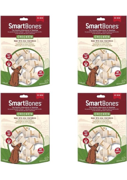 Smart Bones Chicken Mini Köpek Ödül 128 gr x 4 Adet