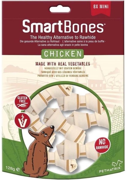 Smart Bones Chicken Mini Köpek Ödül 128 gr x 4 Adet