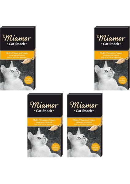 Cream Multi Vitamin Likit Kedi Ödülü 6X15 gr x 4 Adet