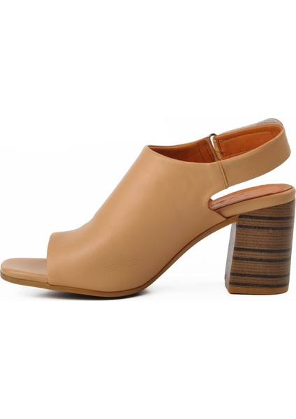 2108502Y Nude Hakiki Deri Kadın Topuklu Sandalet fırsatları