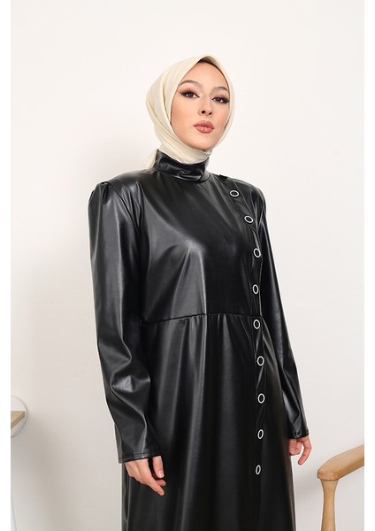 Dide Deri Elbise 441 - Siyah fırsatları